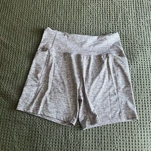 Gray Women's athletic biker Shorts
